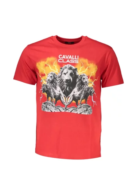 Tricou Cavalli Class cu imagine roșu