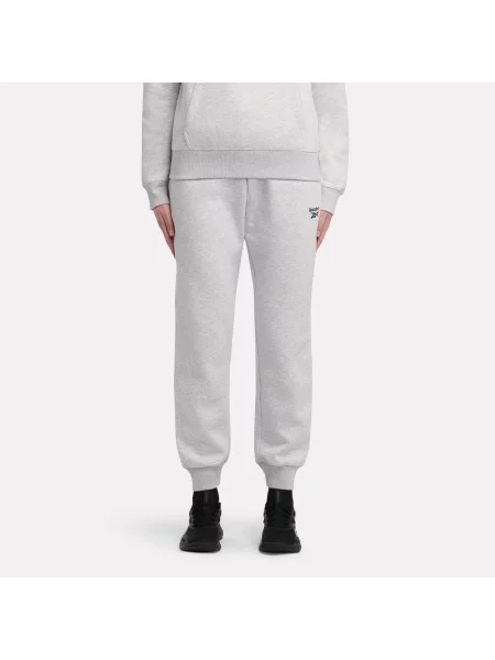 Reebok Spodnie ID Small Logo Fleece z mankietamiunisex Silver Marl Size: XS