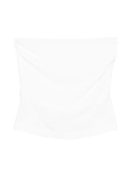 Top Norma Kamali bez ramiączek biały