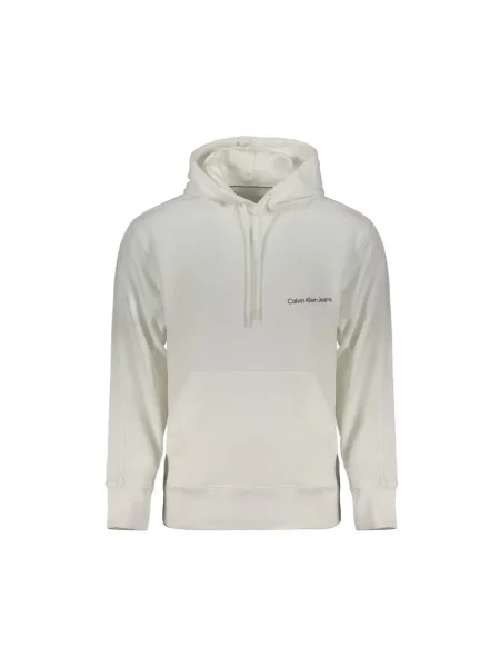Bluza z kapturem Calvin Klein z kapturem biała