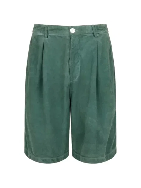Pantaloni scurți din piele Marni din piele verde