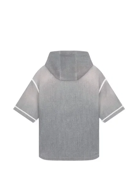 Scurt hanorac cu glugă Emporio Armani gri