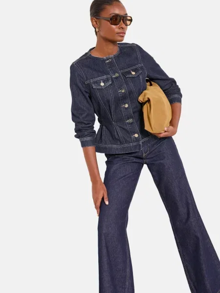 Lipsy Geacă de primăvară-toamnă denim albastru