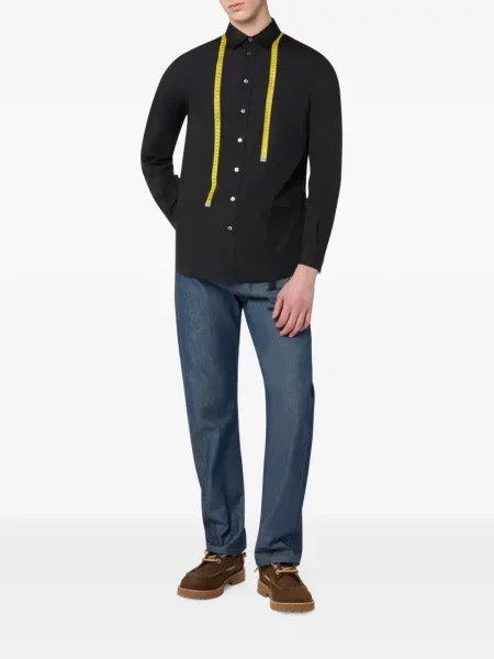 Cămașă Moschino din poplin negru
