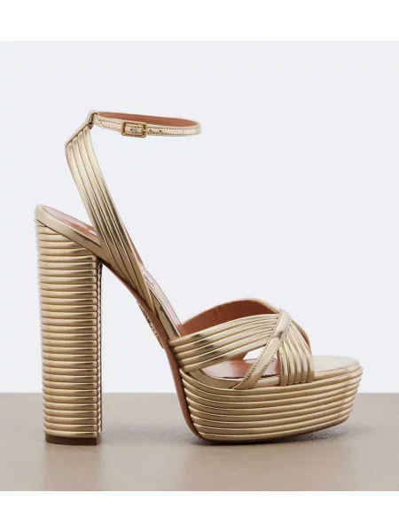 Sandale Aquazzura din piele cu platformă