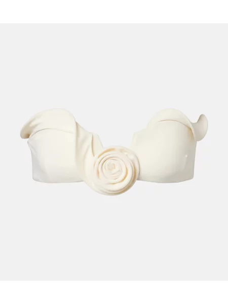 Bikini Magda Butrym cu model floral alb