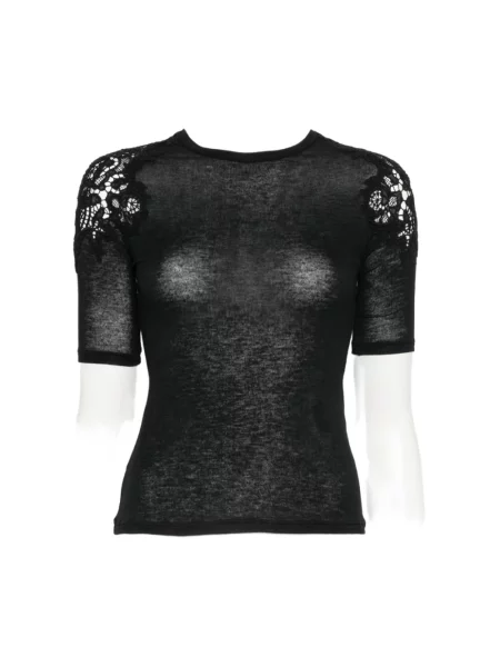 Dzianinowy sweter Ermanno Scervino czarny