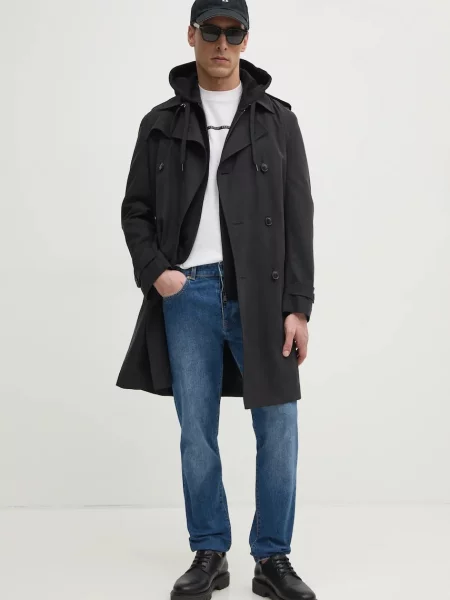 Armani Exchange hanorac cu și glugă pentru bărbați cu negru
