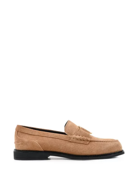 Pantofi loafer Karl Lagerfeld din piele de căprioară cu autograf