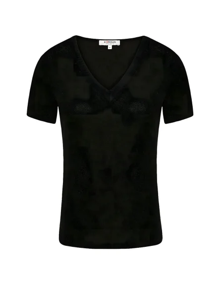 Bluză Morgan De Toi cu decolteu în V negru