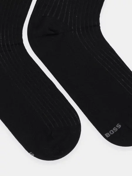 Ponožky BOSS 2P RS Ribbed CC W čierna