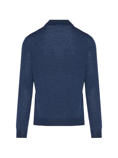 Lung tricou polo Barba albastru