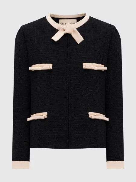 Твідовий жакет з вовни Valentino чорний