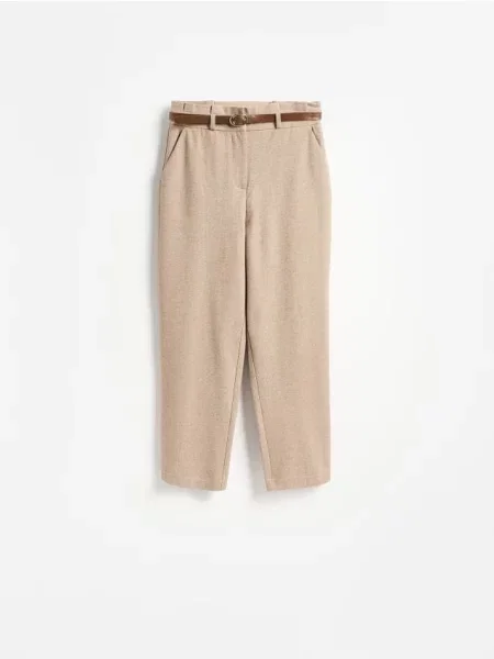 Reserved Pantaloni cu adaos de bej