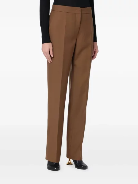 Pantaloni Jil Sander de lână maro
