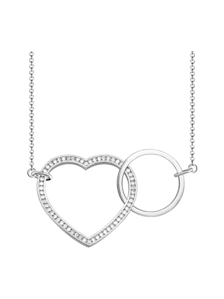 Lniany naszyjnik Thomas Sabo szary