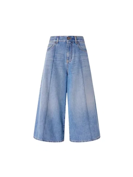 Szerokie jeansy Pinko niebieskie