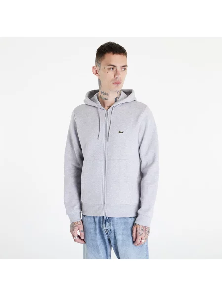 Суичър с качулка Lacoste с качулка сиво