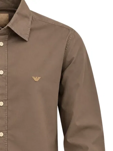 Cămașă Emporio Armani maro