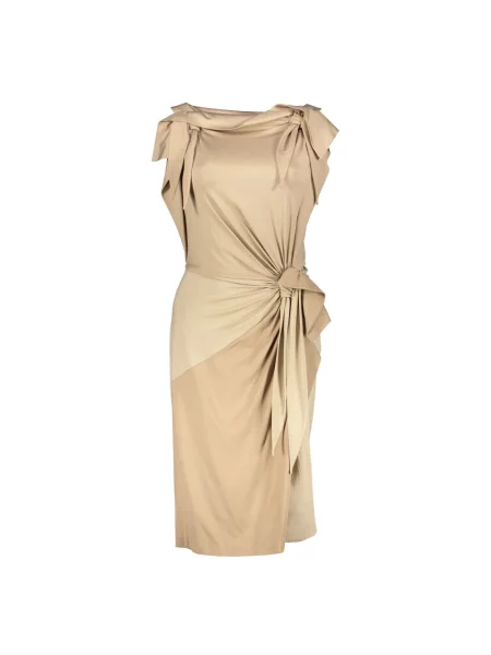 Sukienka midi Burberry beżowa