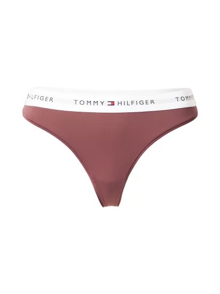 Tommy Hilfiger Underwear Tanga ciocolatiu / roșu / negru alb