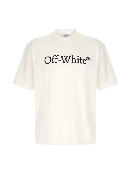 T-shirt Off-White Big Bookish Skate S/S Tee White Black S biała