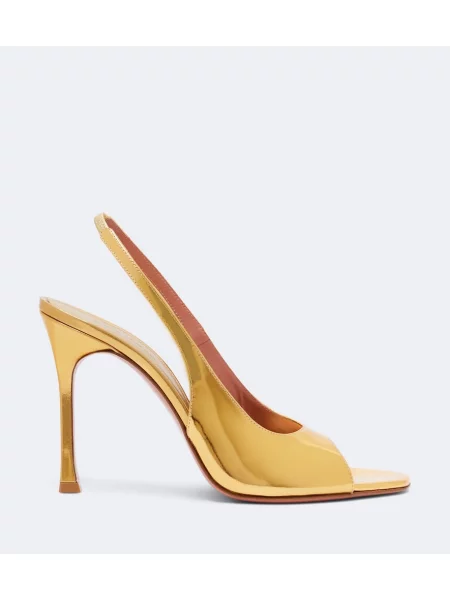 Sandale Amina Muaddi din piele slingback