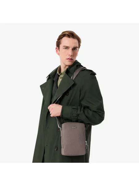 Lacoste сумка через плече чоловіча Chantaco шкіряна коричнева