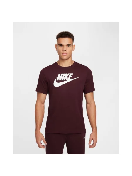 Koszulka z krótkim rękawem Nike Sportswear bordowo S biały