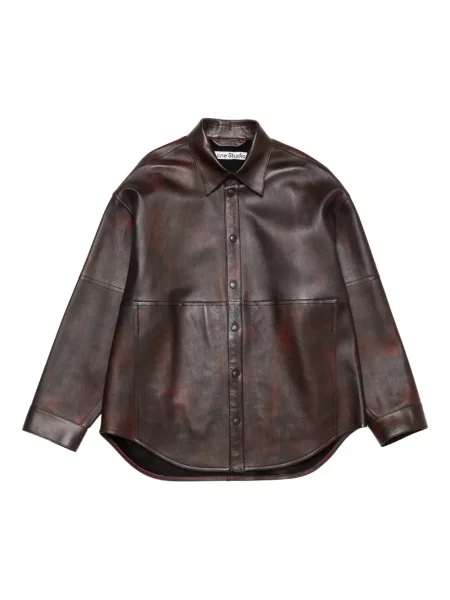 Geanta de piele Acne Studios negru