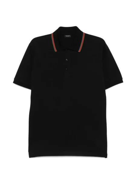 Tricou polo Gucci din jerseu negru