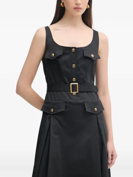Cu centură rochie midi Luisa Spagnoli negru