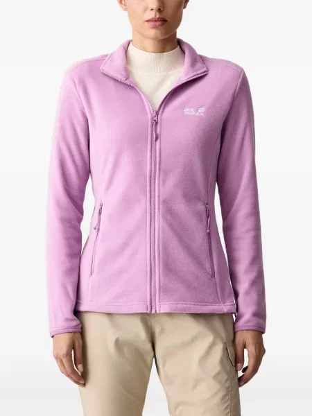 Hanorac cu fermoar Jack Wolfskin cu autograf violet