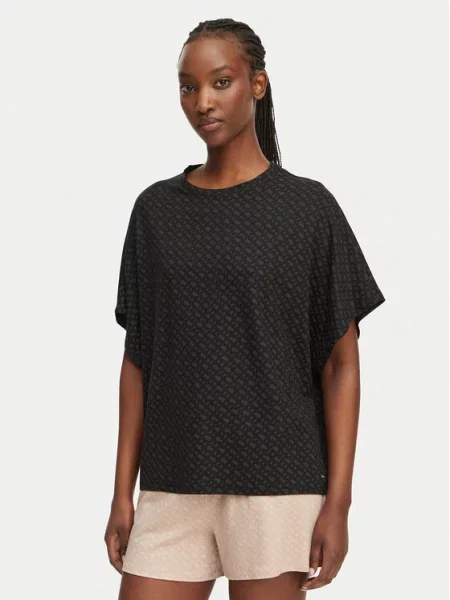 BOSS Cămașă pijama Oversize negru