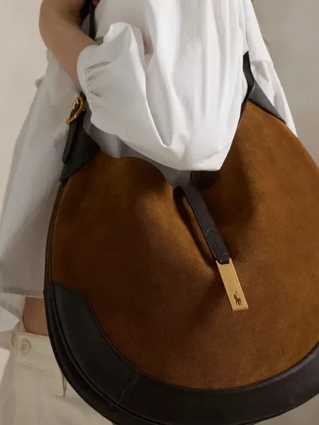 Тесни велурени бикини Polo Ralph Lauren с автограф синьо