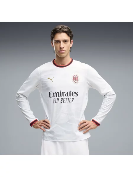 PUMA autentyczna koszulka wyjazdowa z długim rękawem AC Milan Akcesoria S biały