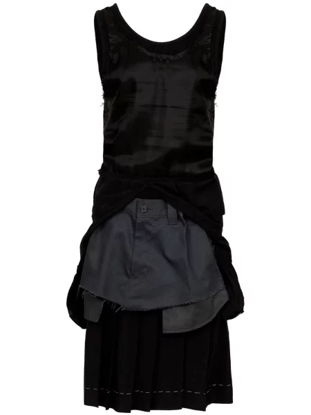Rochie midi Maison Margiela până la genunchi de costum negru