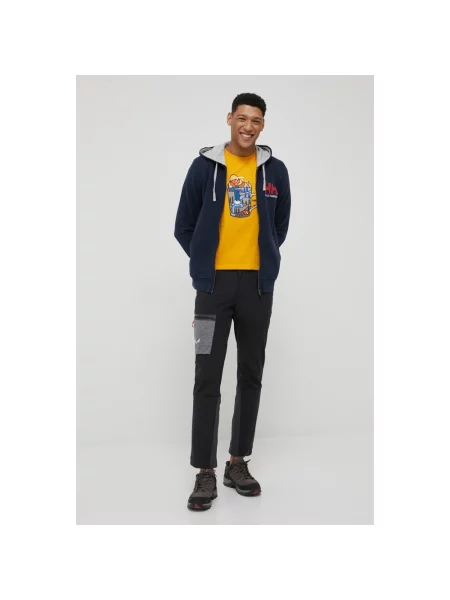 Bluza z kapturem Helly Hansen z kapturem z logo niebieska