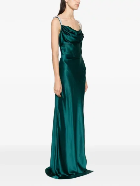 Rochie maxi Balmain cu bretele verde