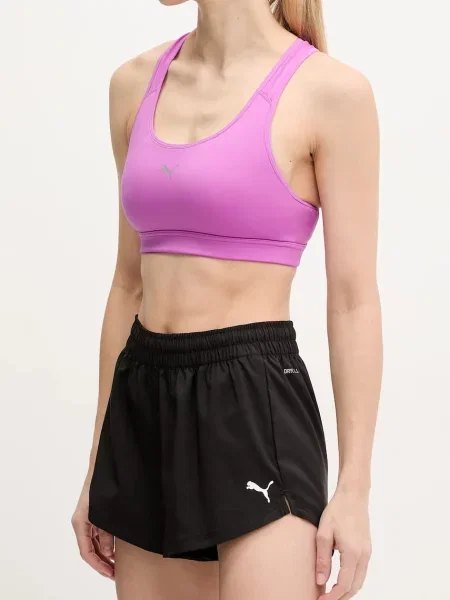 Къс панталон за трениране Puma Train All Day Essentials с изчистен дизайн с висока талия черно
