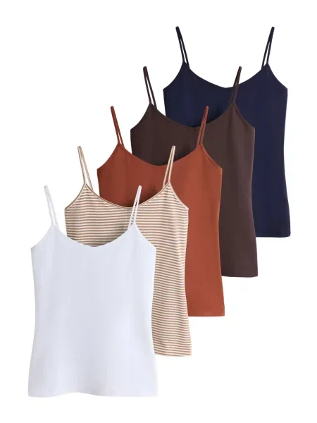 The Set Top bleumarin / brocart / maro închis alb