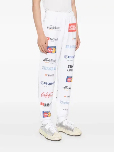 Pantaloni Vetements alb