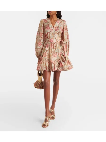Rochie Zimmermann cu model floral de costum