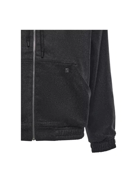 Bluza z kapturem Fendi z kaszmiru szara
