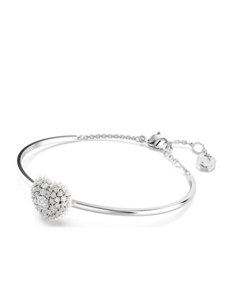 Bransoletka Swarovski w serca szara