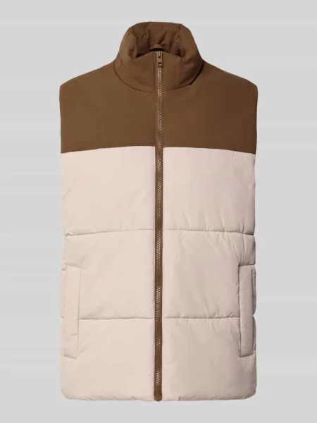 Kamizelka ze stójką model RAZE' Jack & Jones beżowa