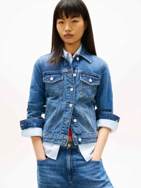 Tommy Jeans Farmer kabát CLASSIC kék