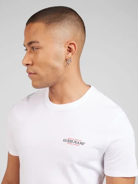 GUESS Tricou American Tradition roșu / negru alb