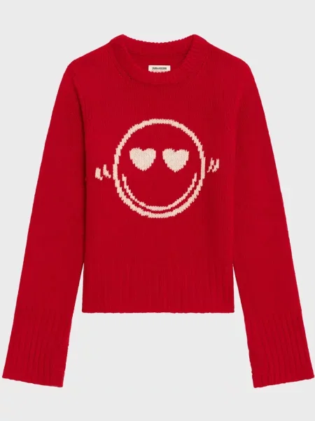 Шерстяной свитер Zadig&voltaire красный