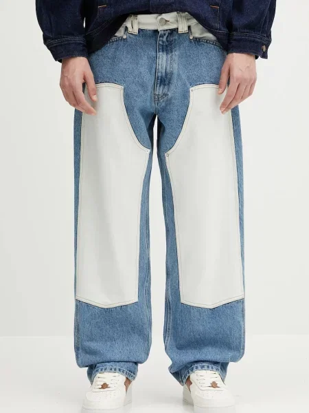 Kavbojke Aries Patchwork Western Carpenter Jeans modra